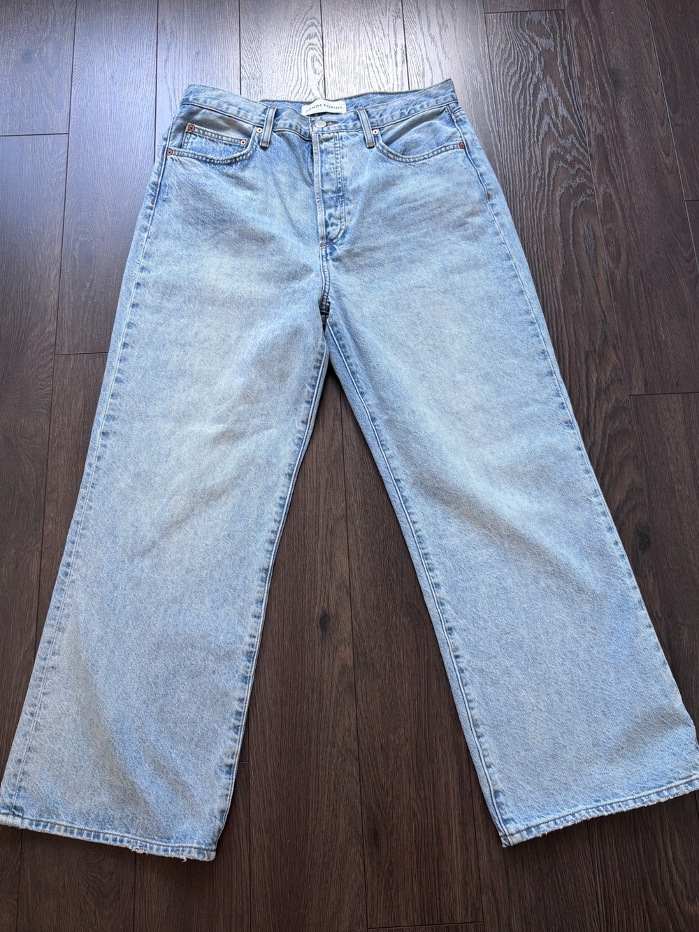 ARITZIA Denim Forum The Farrah High Rise Wide Leg Jeans - Light Wash - Size 31 - Picture 2 of 11